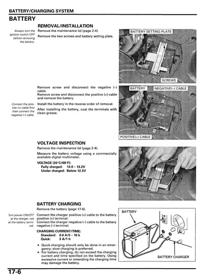 SH150i battery removal and charging