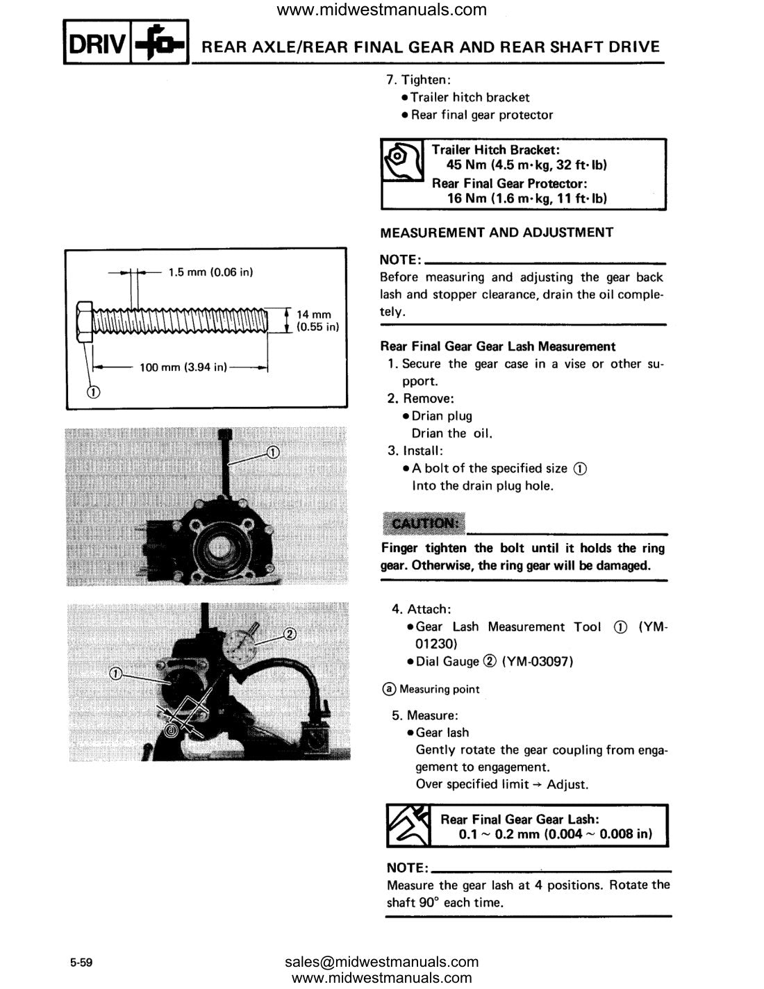 Yamaha Big Bear 350 YFM350FW service manual - page 312