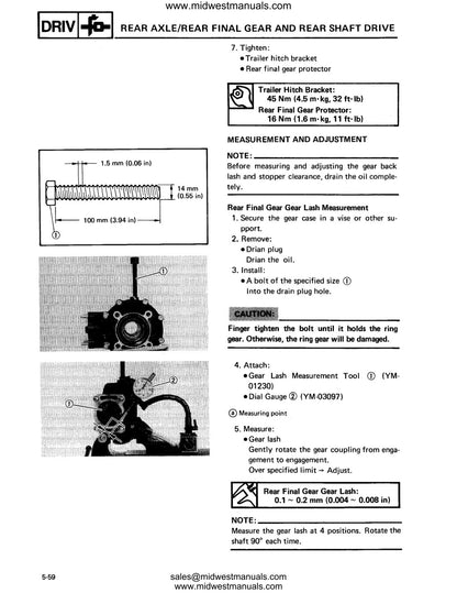Yamaha Big Bear 350 YFM350FW service manual - page 312
