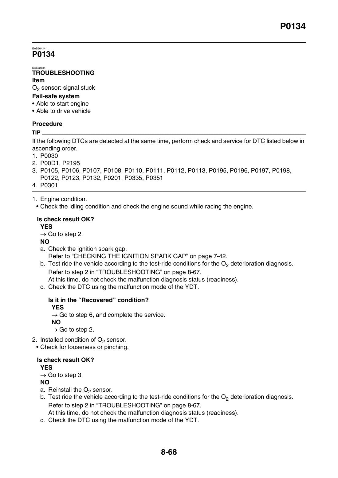 Yamaha Delight 125 2021-2024 service manual - page 319