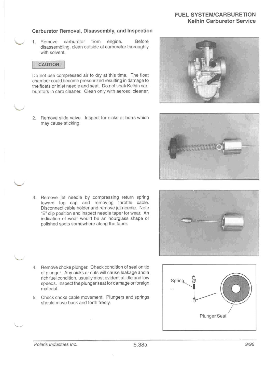 Polaris Snowmobile 1996-1998 service manual - page 346