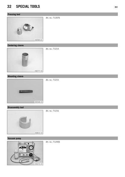 KTM 350 EXC-F 2015 service manual - page 353