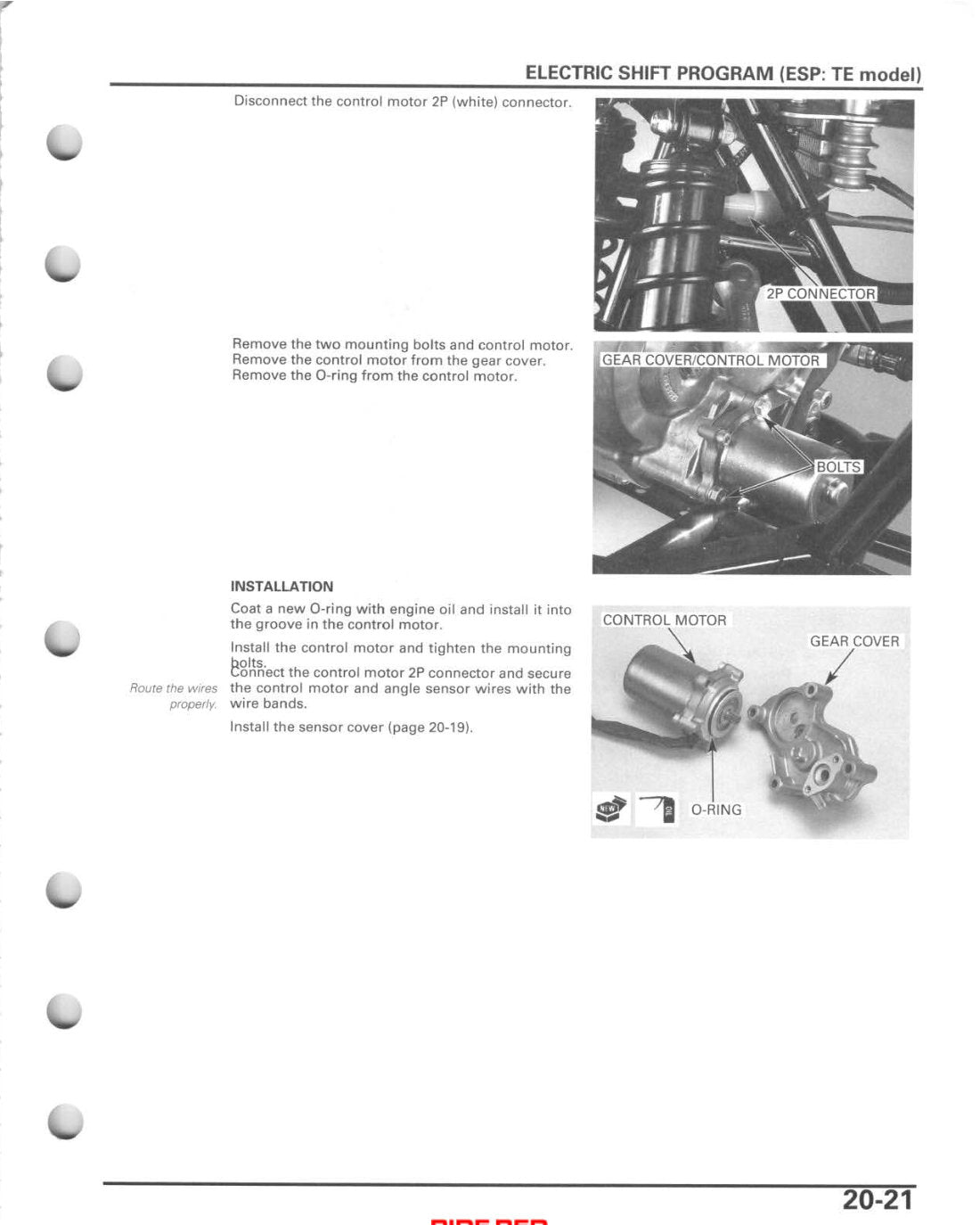 Honda Recon TRX250TE TRX250TM ATV Service Manual 2005-2011 - page 391