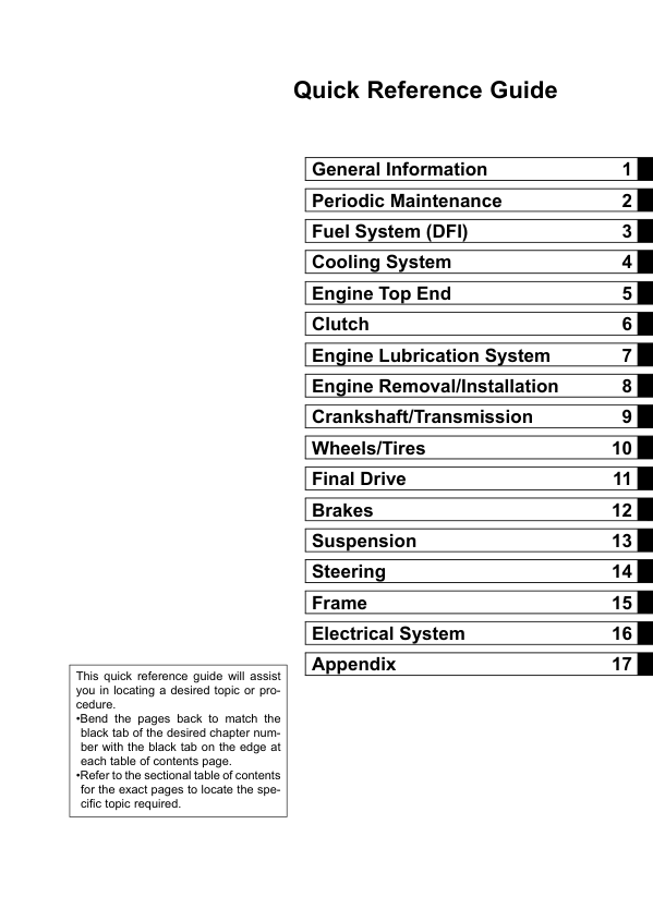 Manuale di servizio moto Kawasaki Ninja 250R | 2008-2012