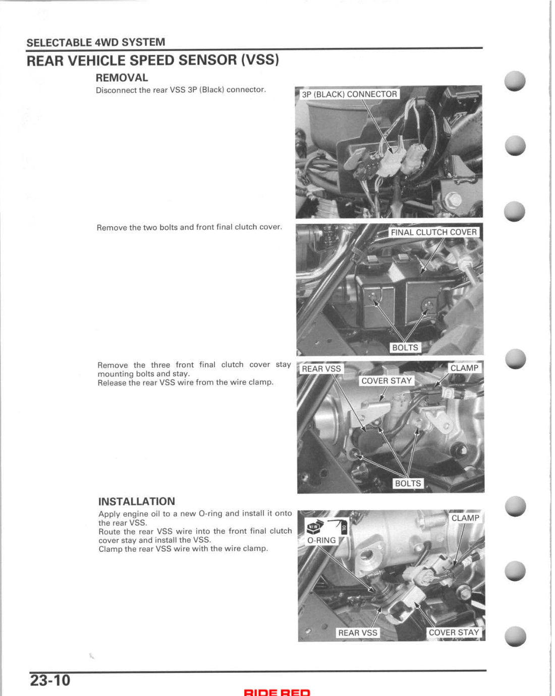 Honda Rancher 400 AT 2004-2007 service manual - page 454