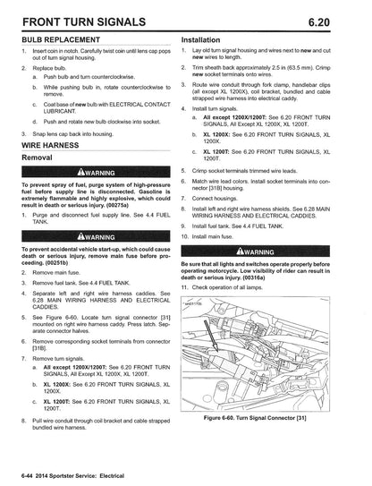 2014 Harley-Davidson Sportster Motorcycle Service Manual - page 457