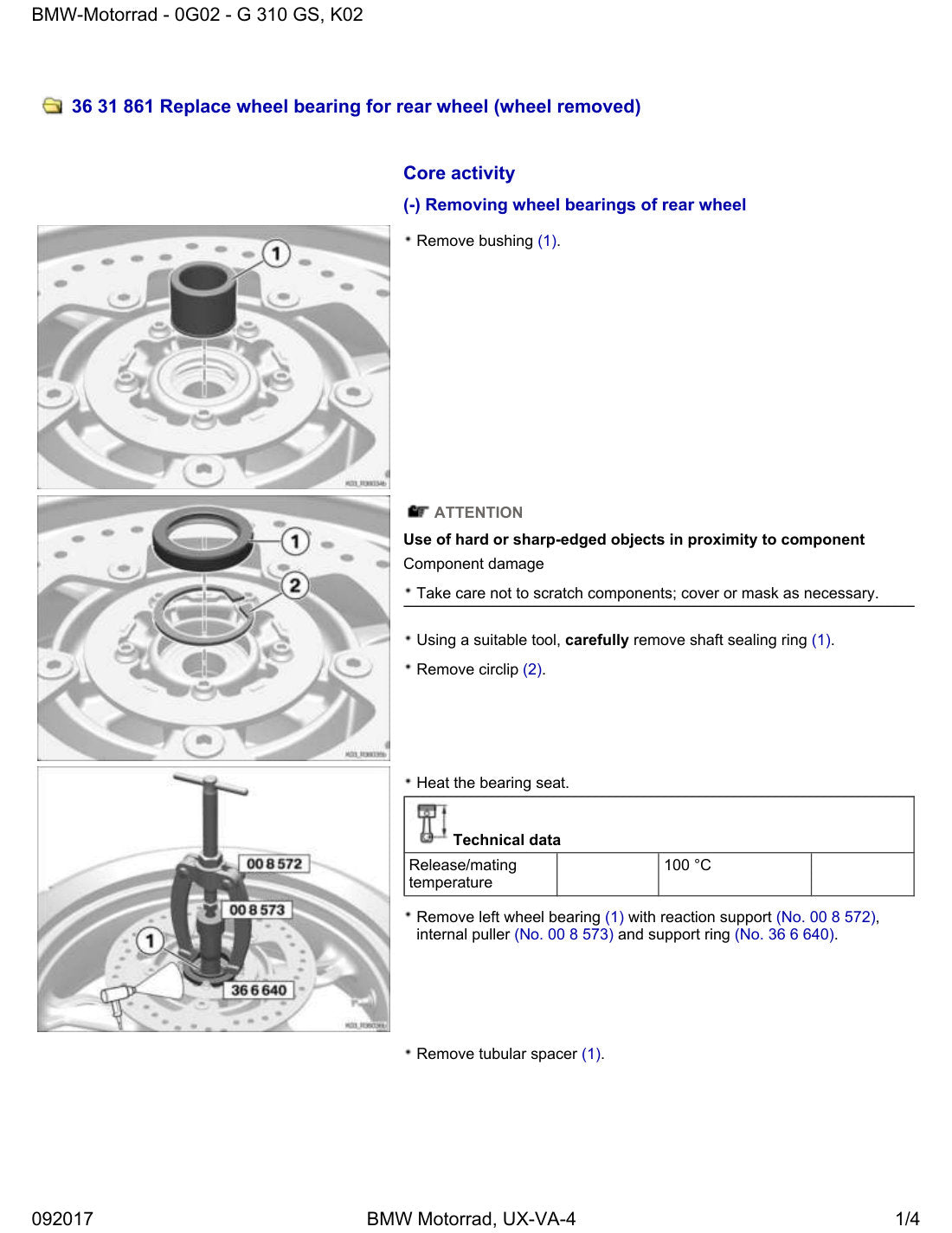 BMW G 310 GS service manual - page 487