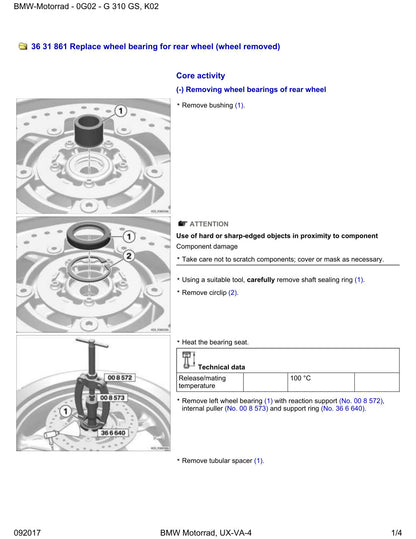 BMW G 310 GS service manual - page 487