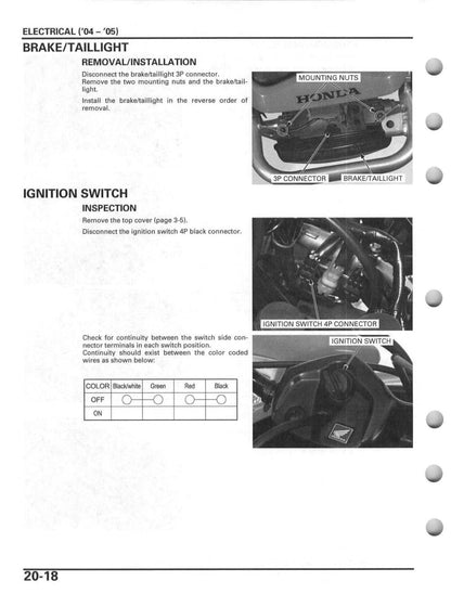 Honda TRX450R 2004-2014 service manual - page 490