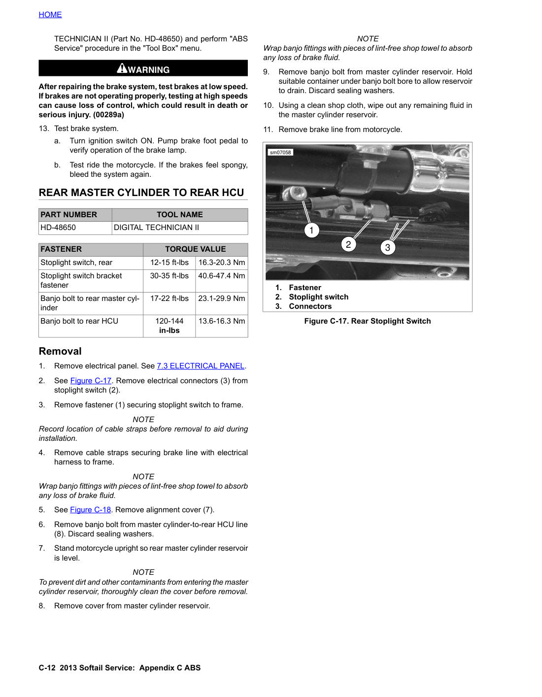 2013 Harley-Davidson Softail Service & Electrical Diagnostic Manual - page 602