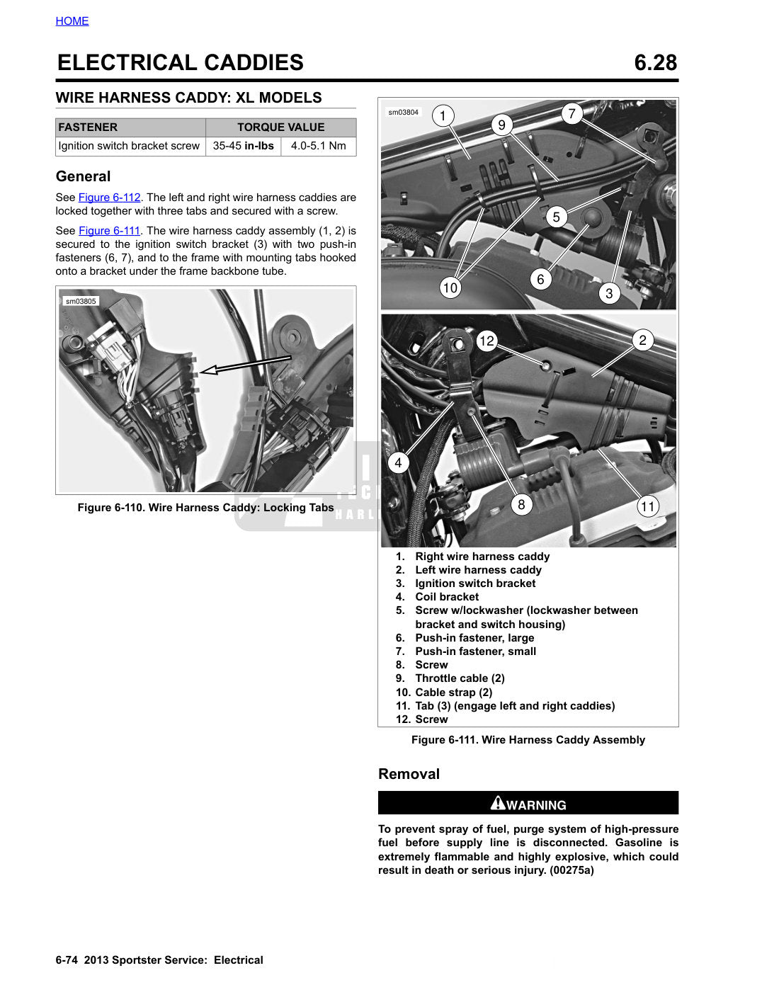 2013 Harley-Davidson Sportster Motorcycle Service Manual - page 612