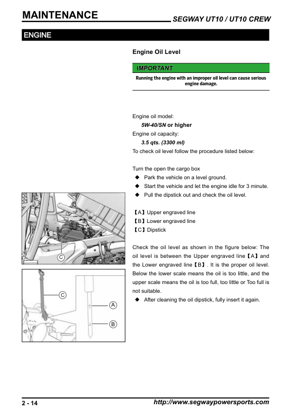 Segway Fugleman UT10 | UT10 CREW Service Manual PDF | 2024-2026