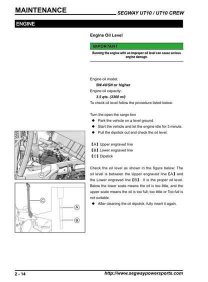 Segway Fugleman UT10 | UT10 CREW Service Manual PDF | 2024-2026