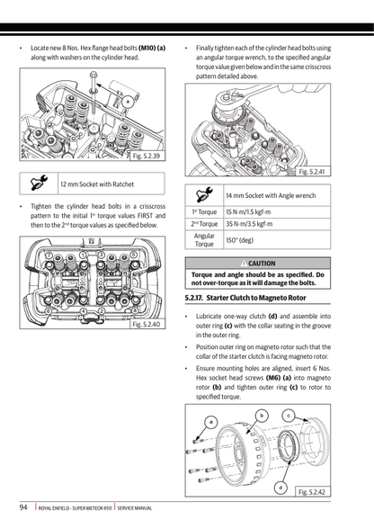 Manual de servicio de la motocicleta Royal Enfield Super Meteor 650 BS VI | 2022-2026