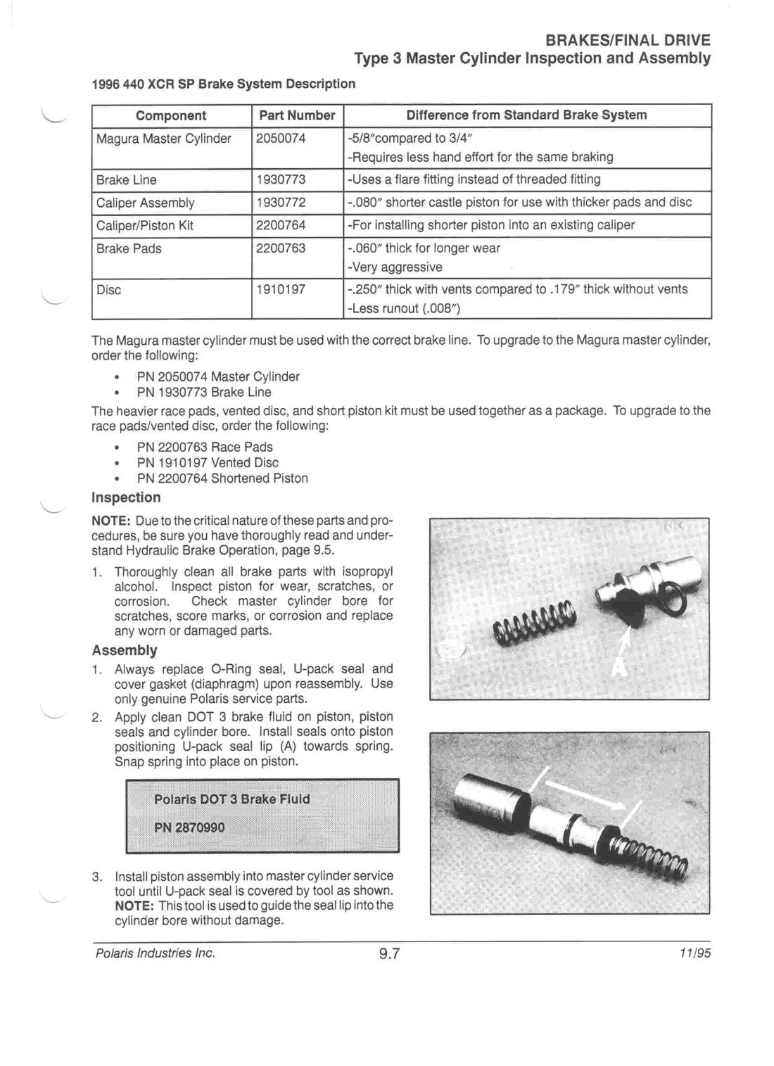 Polaris Snowmobile 1996-1998 service manual - page 720