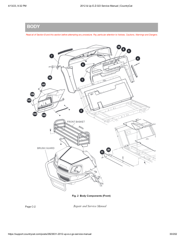 EZGO Express L6 S6 Golf Car Service Manual PDF | 2012-2015