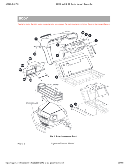 EZGO Express L6 S6 Golf Car Service Manual PDF | 2012-2015