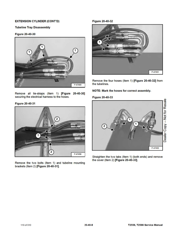 Bobcat T2556 2566 Telescopic Handler Service Manual PDF