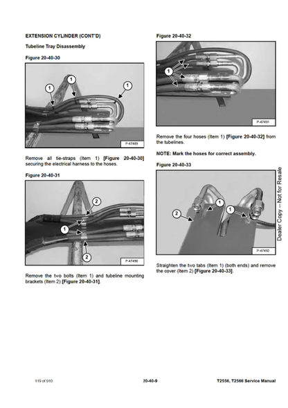 Bobcat T2556 2566 Telescopic Handler Service Manual PDF