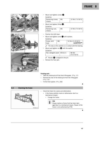 KTM 250 Duke Motorcycle Service Manual PDF | 2018-2023