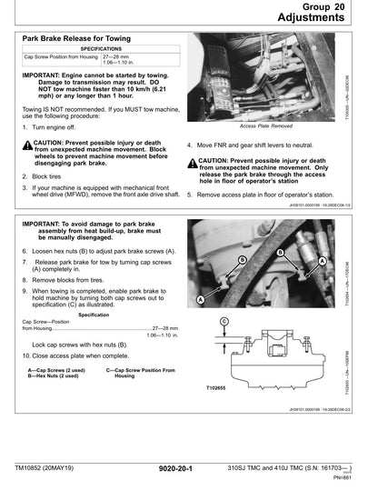 John Deere 310SJ 410J service manual - page 881
