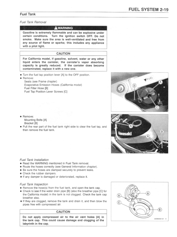 Manuale di servizio moto Kawasaki Ninja ZX-6R | 2000-2002