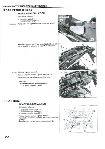 Manual de servicio de la motocicleta Honda VRF1200X Crossrunner | 2012-2021