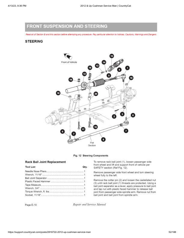 EZGO Shuttle 4X Golf Car Service Manual PDF | 2013-2016