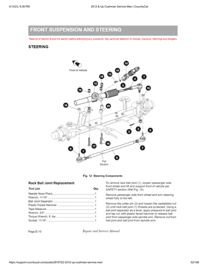 EZGO Shuttle 4X Golf Car Service Manual PDF | 2013-2016