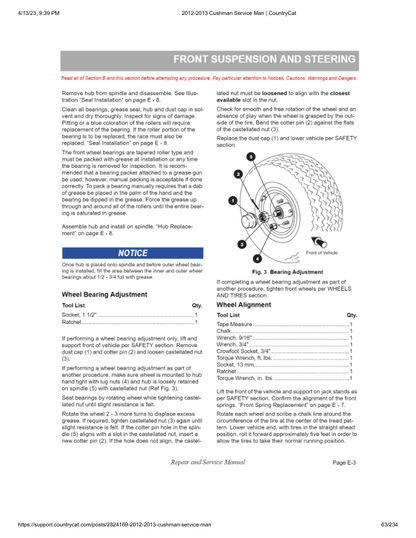 Cushman Shuttle Refresher 2000 Golf Cart Service Manual PDF | 2012-2013