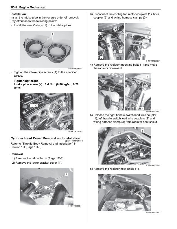 Manual de servicio de la motocicleta Suzuki GSX-R1000 | 2017-2022 GSXR1000