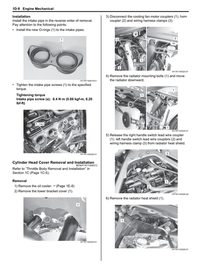 Manual de servicio de la motocicleta Suzuki GSX-R1000 | 2017-2022 GSXR1000