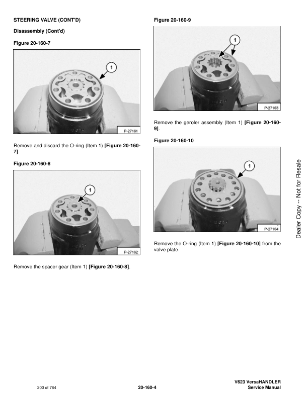 Manual de servicio de manipulador telescópico Bobcat V623