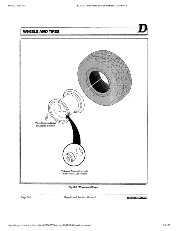 Manuale di servizio golf cart a gas EZGO TXT Fleet Freedom Caddy | 1997-1998