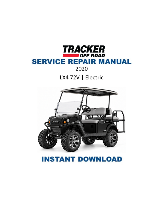 Tracker Offroad LX4 72V 電動ゴルフカート 整備マニュアル PDF | 2020