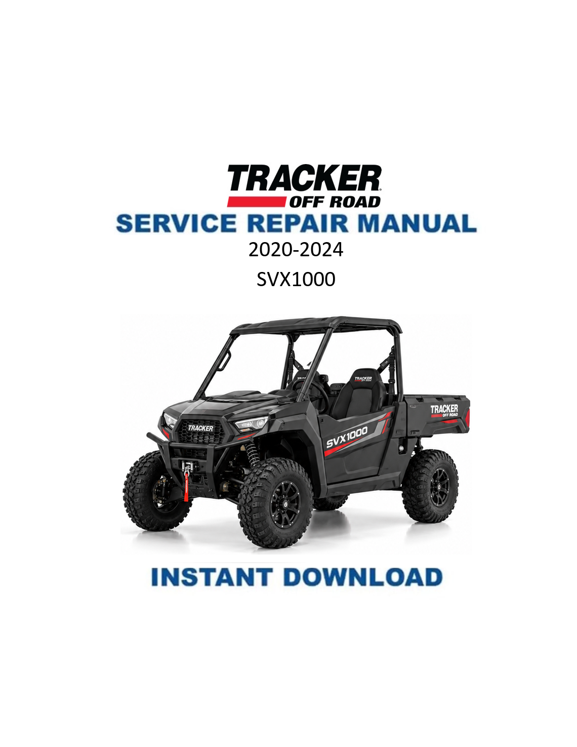 Tracker Offroad SVX1000 UTV 整備マニュアル PDF | 2020-2024
