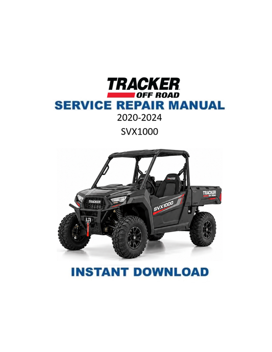 Tracker Offroad SVX1000 UTV Service Manual PDF | 2020-2024